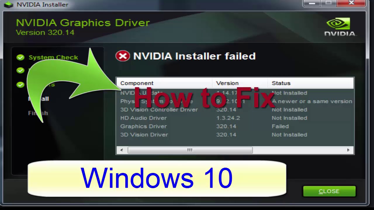 can't update drivers nvidia